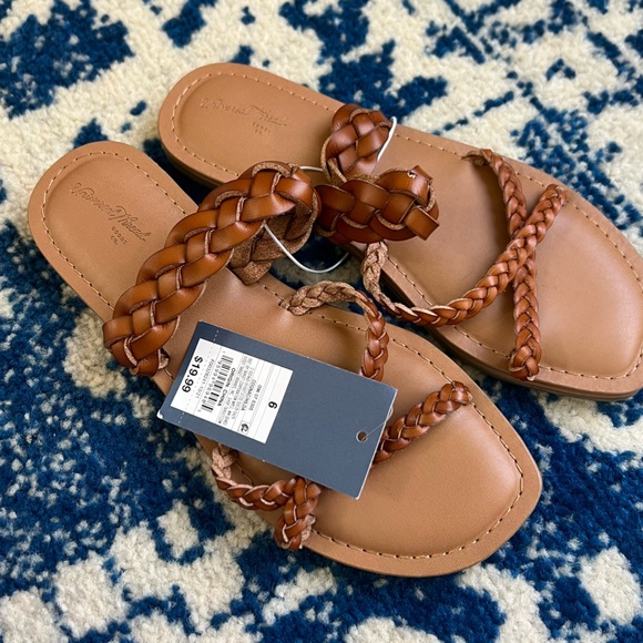 Women's Hilda Braided Strappy Footbed Sandals - Universal Thread™ Cognac - Picture 6 of 6